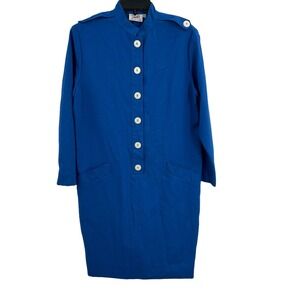 Studio Collection Vintage Blue Shirt Dress Size 10